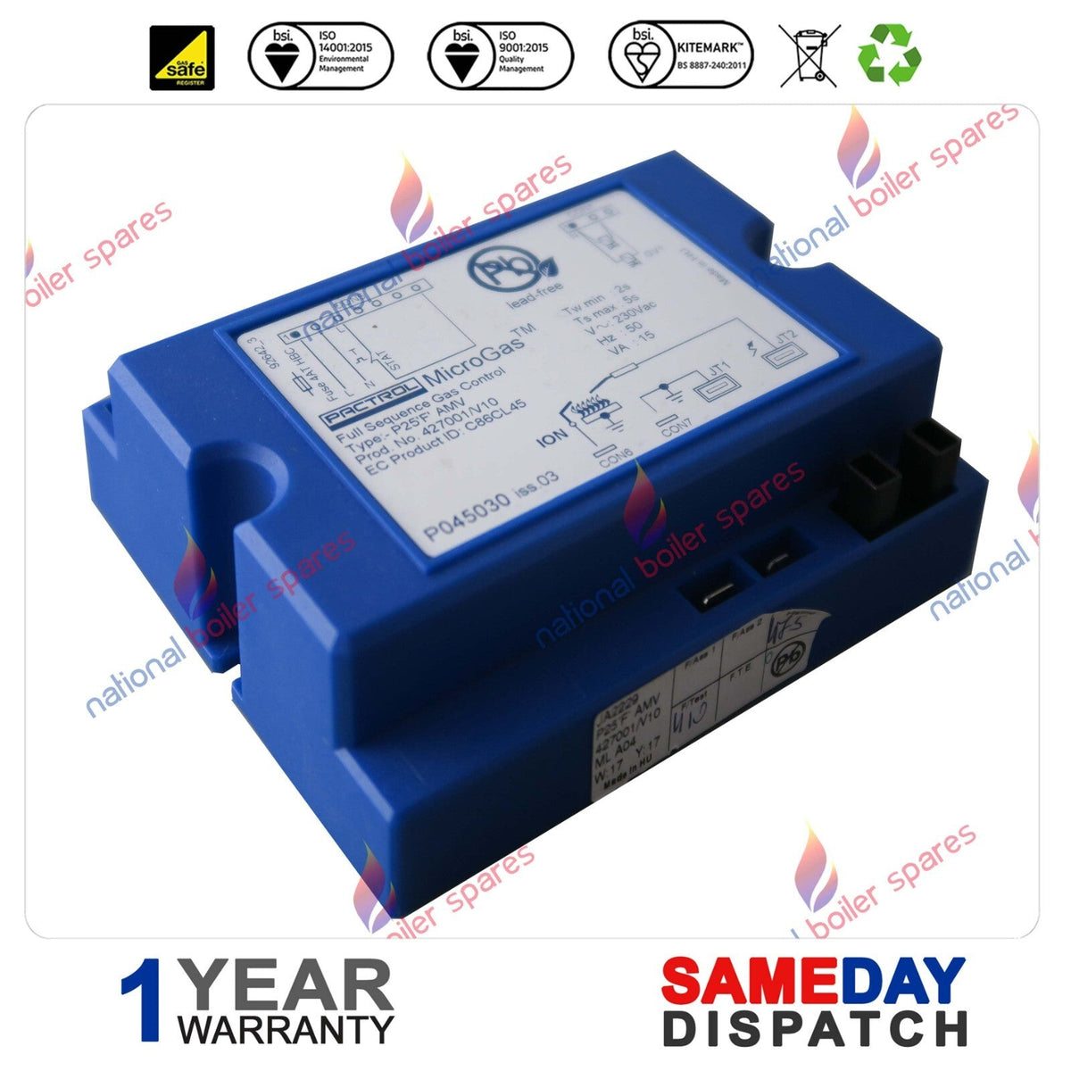Pactrol MicroGas Boiler Gas Control Unit P25'F'AMV 427001/V10