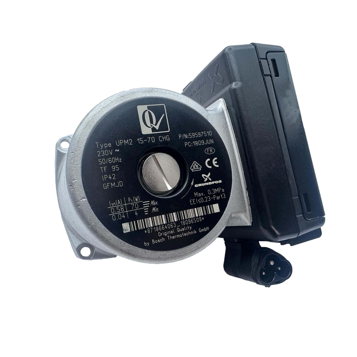 Worcester Bosch UPM Pump Head 15-70CHG 8716122126 8716117400