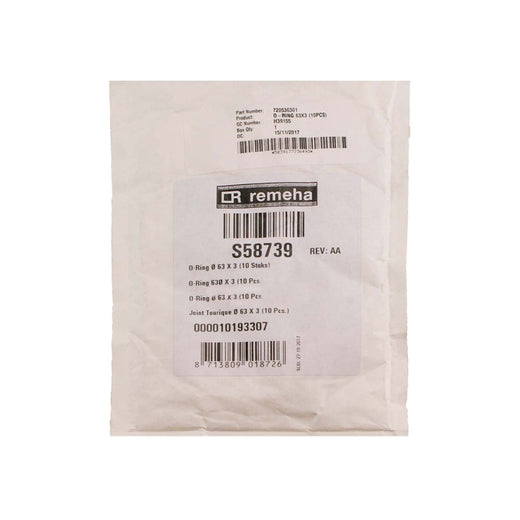BAXI & POTTERTON O-RING 63X3 (10PCS) 720536301