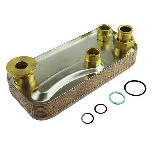 Worcester Bosch 24CDI 26CDI PLATE HEAT EXCHANGER 87161429000 WITH SEAL KIT