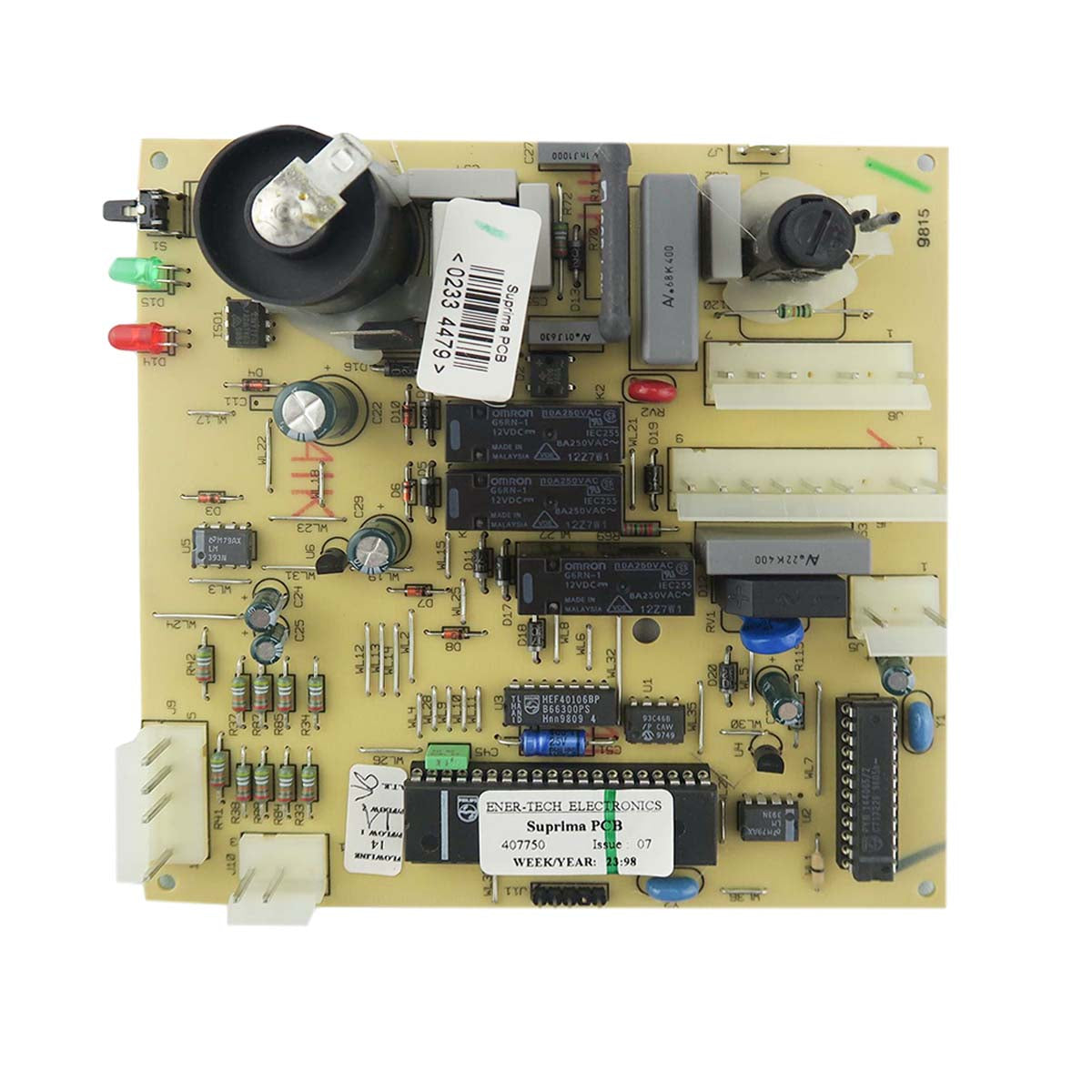 POTTERTON SUPRIMA 30L 40L 50L 60L 70L 80L 100L BOILER PCB 407750 WAS 5102160