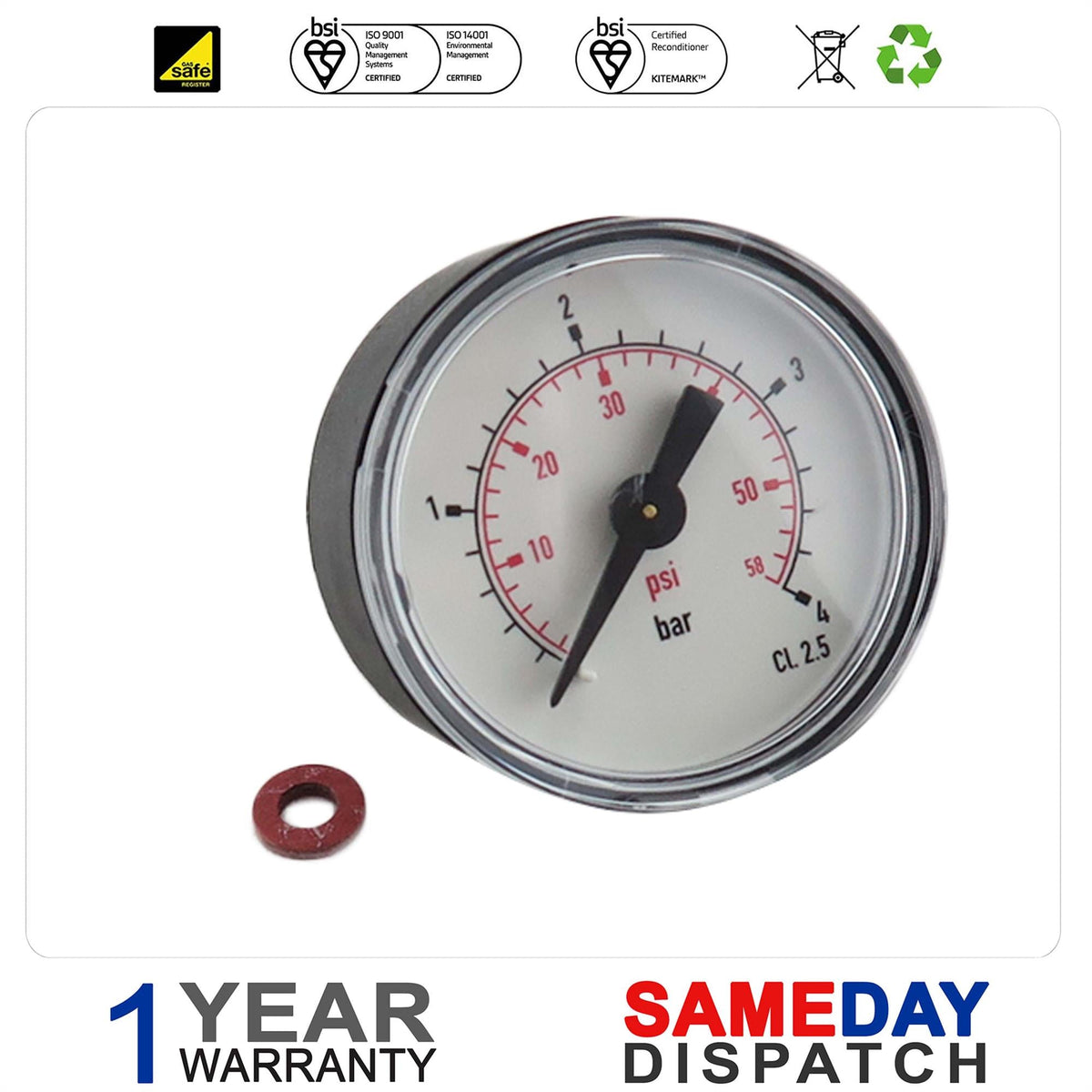 Ideal Boiler Pressure Gauge 175679