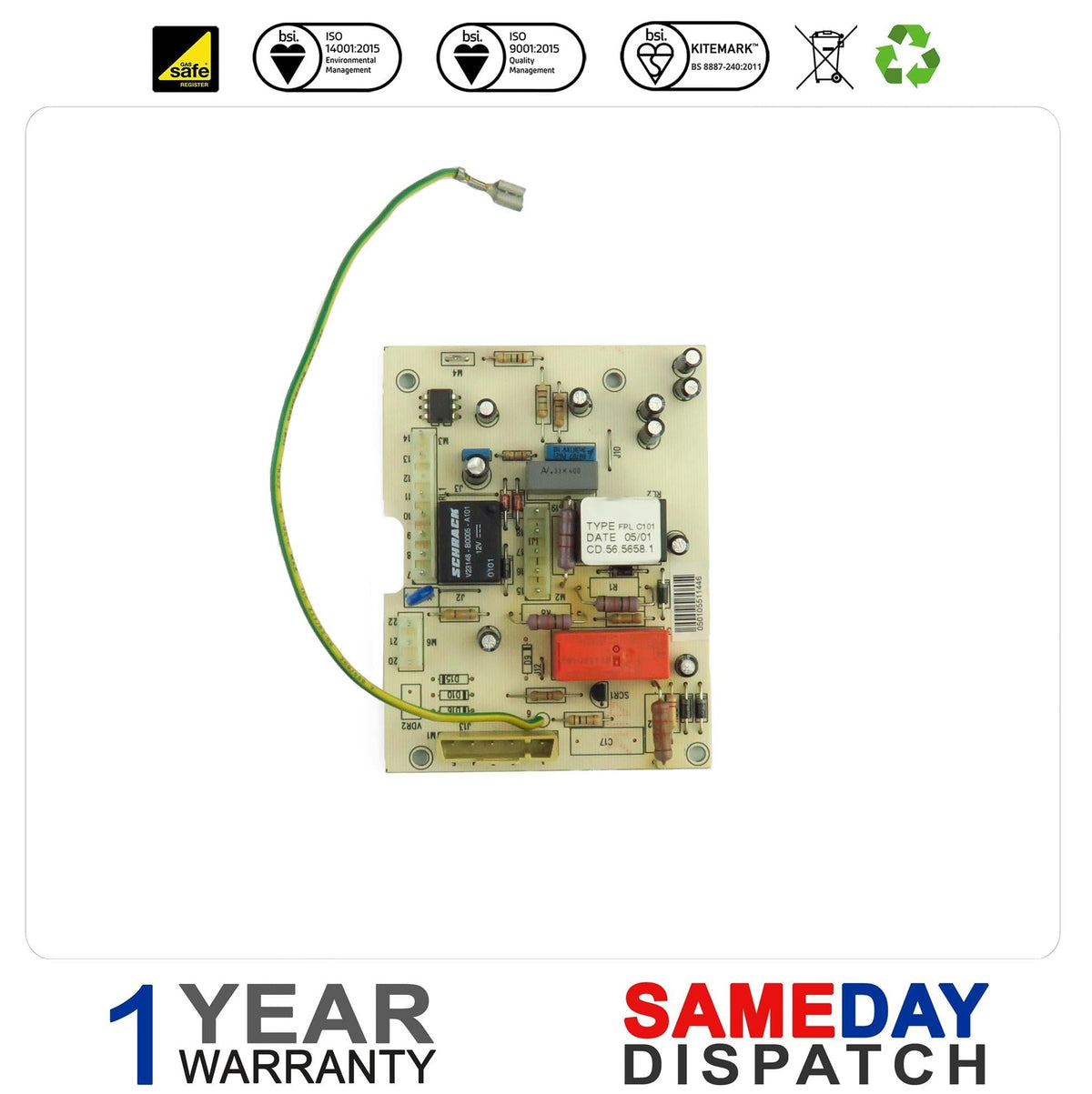 BAXI MAXFLOW COMBI FS BOILER IGNITION PRINTED CIRCUIT BOARD ( PCB ) 248673