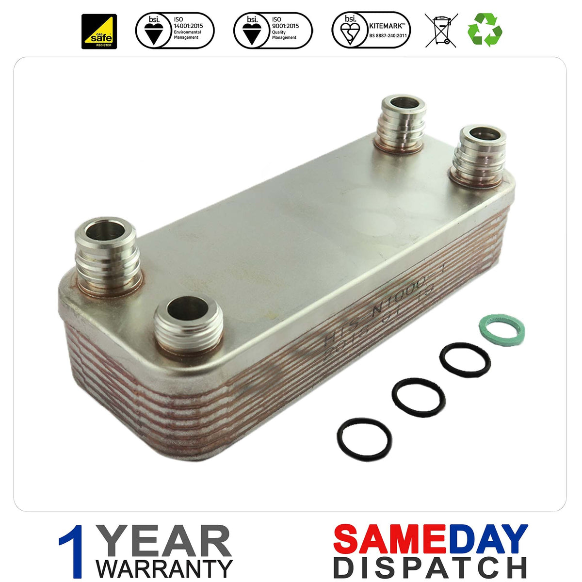 Vaillant DHW Plate Heat Exchanger (12 PL) 189mm 065131 065123 065099 065107