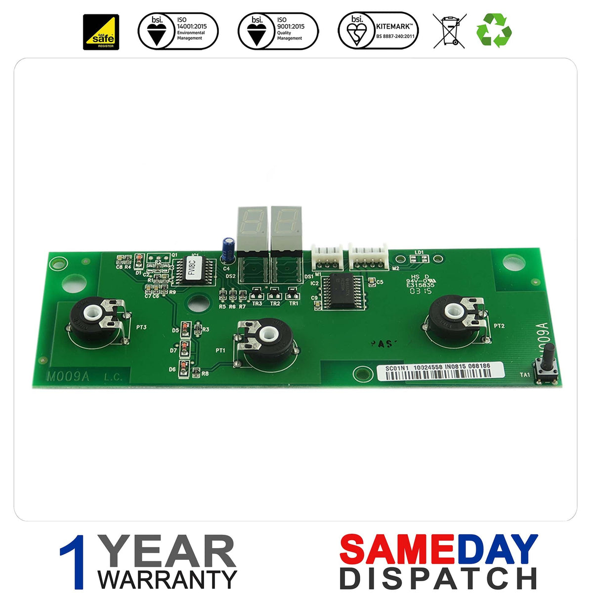 VOKERA LINEA , SYNERGY & MYNUTE PCB 10024558 R10024558 ORIGINAL