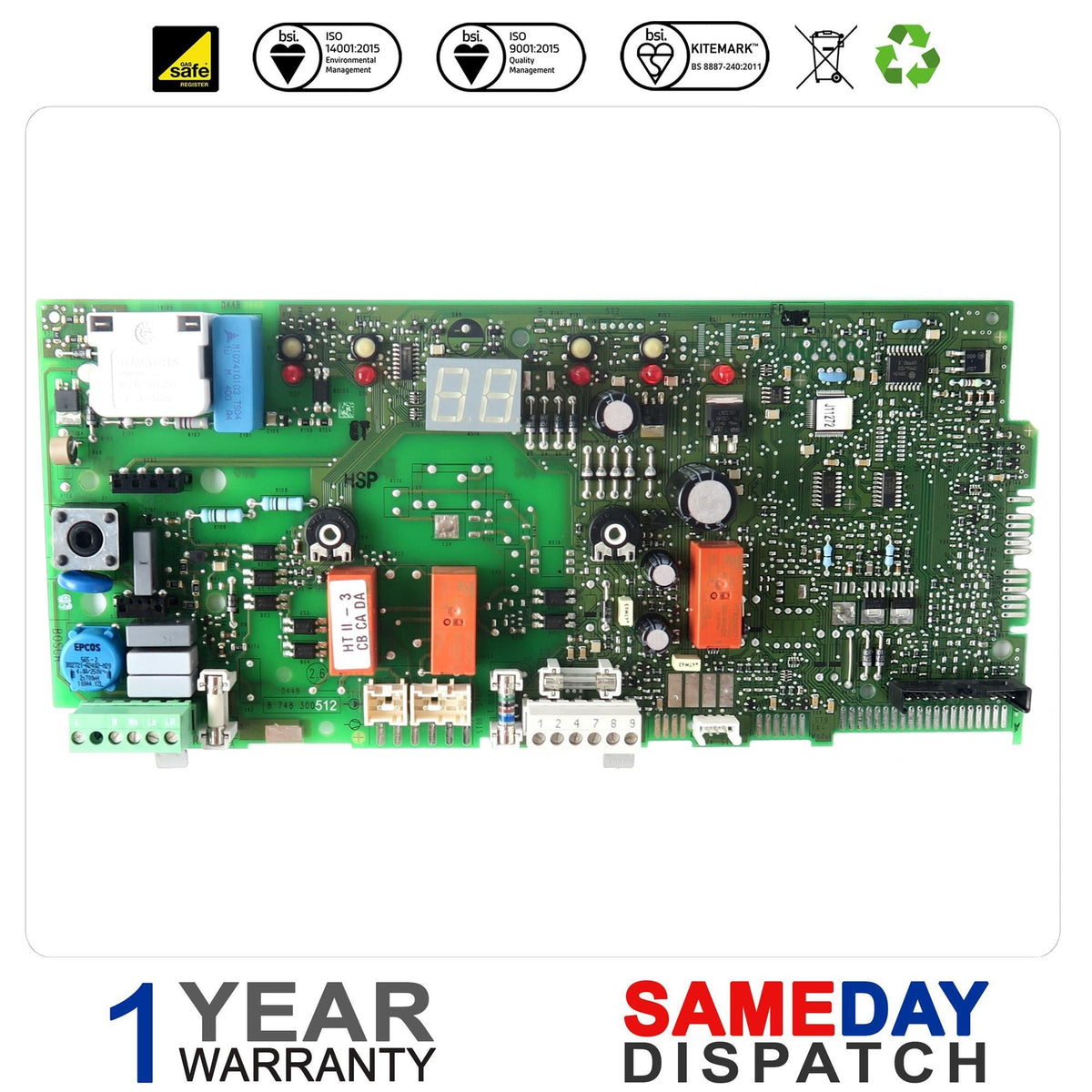 Worcester Boiler PCB 87483005120 87483004950 87483004180
