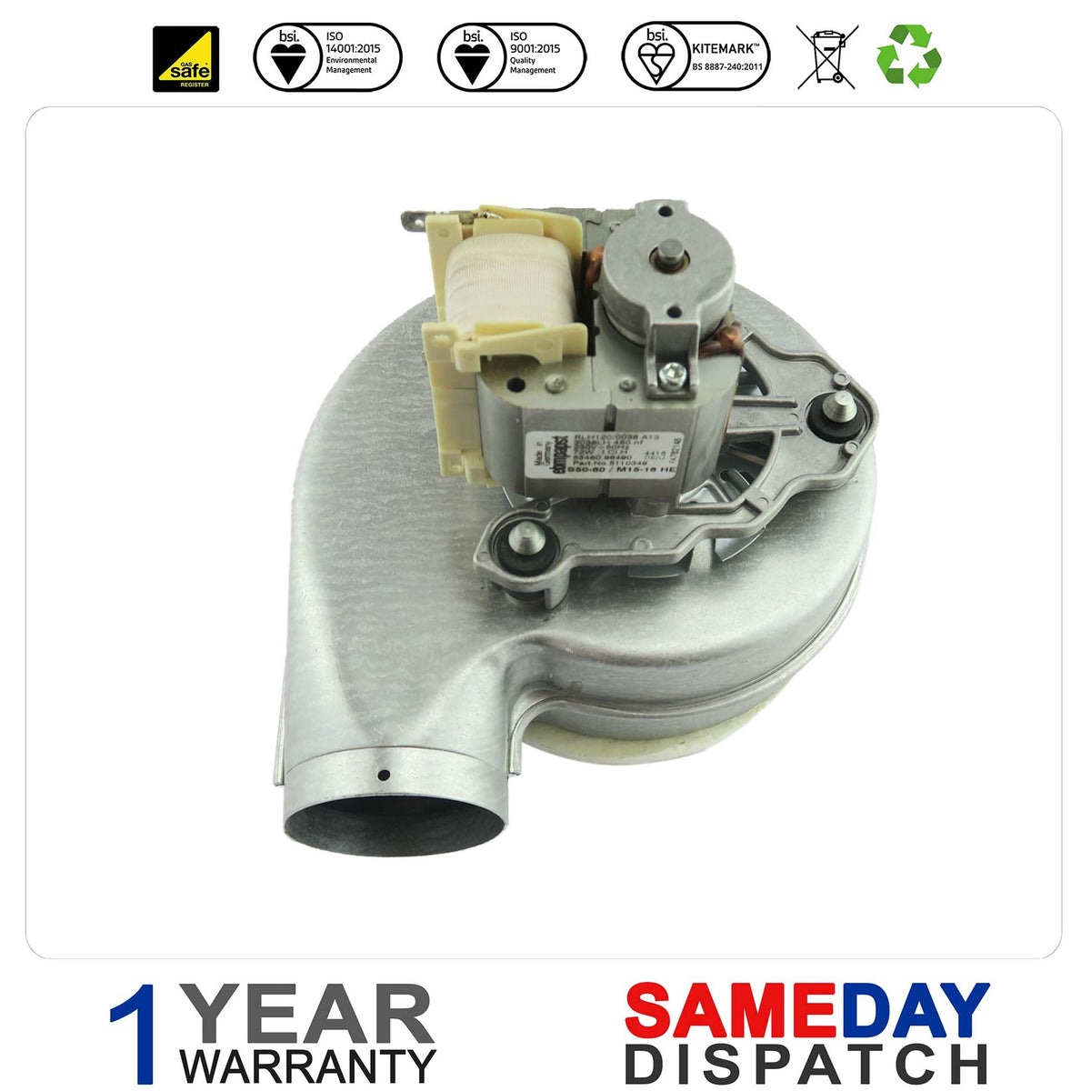 Baxi Main Potterton Heat Only Fan Assembly 5112320