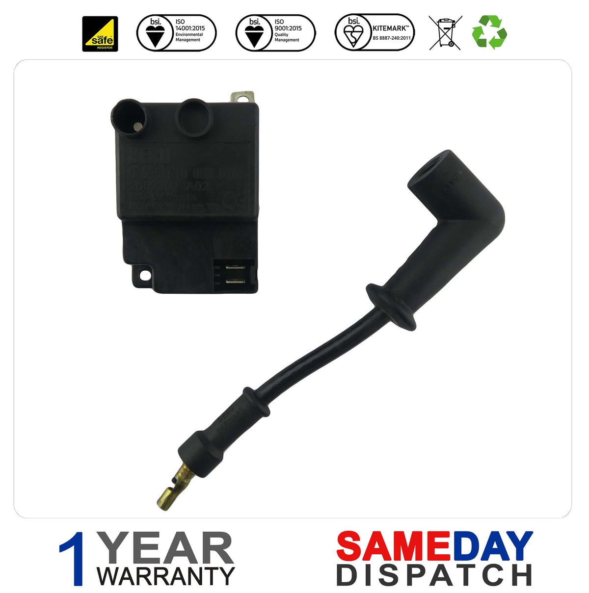 Ideal Boiler Hf Ignition Transformer Beru 200230 A01, 0096100030100