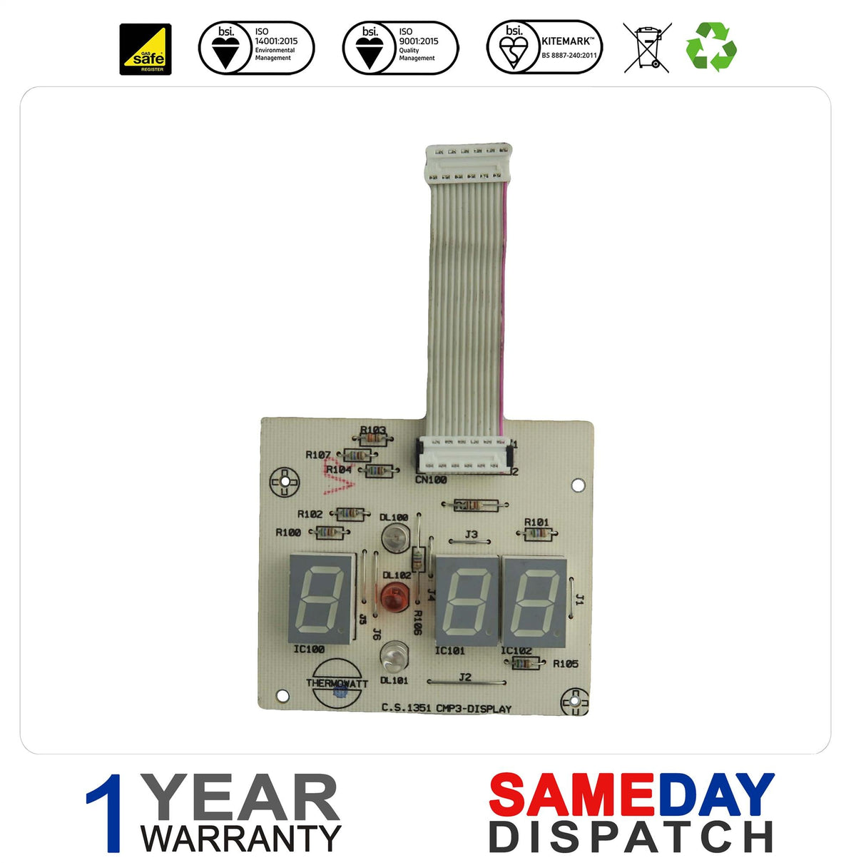 Ariston Microgenus Display PCB 65100709