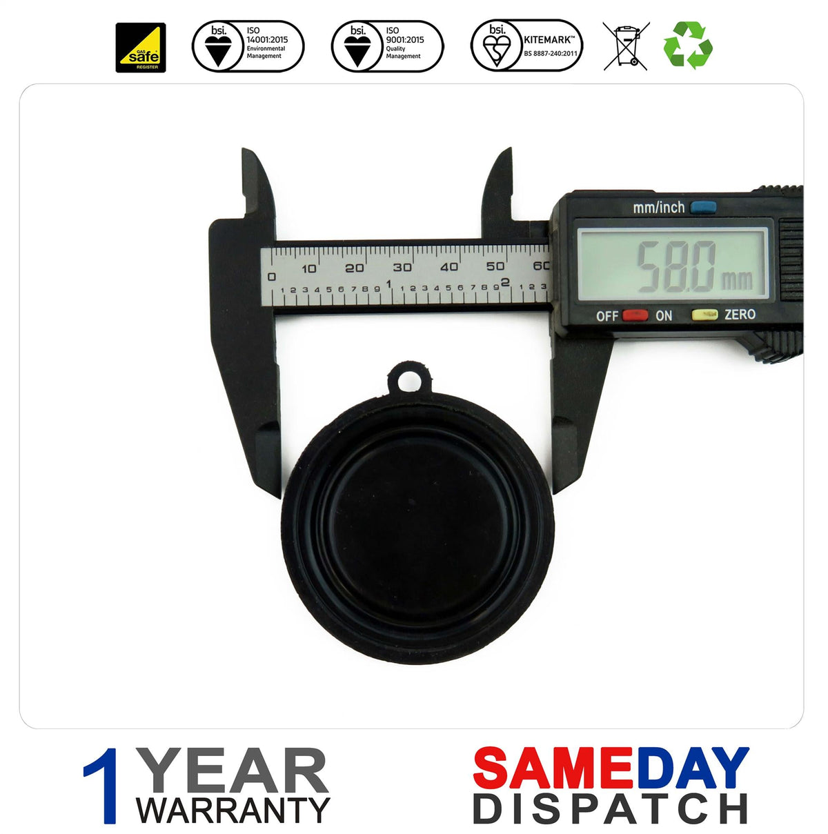 Vaillant Turbomax Diaphragm 010365 was 010357