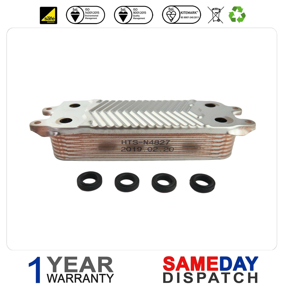 Vaillant Boiler Plate Heat Exchanger (PHE) Sustain 24 VUW 246/7-2 0020238986