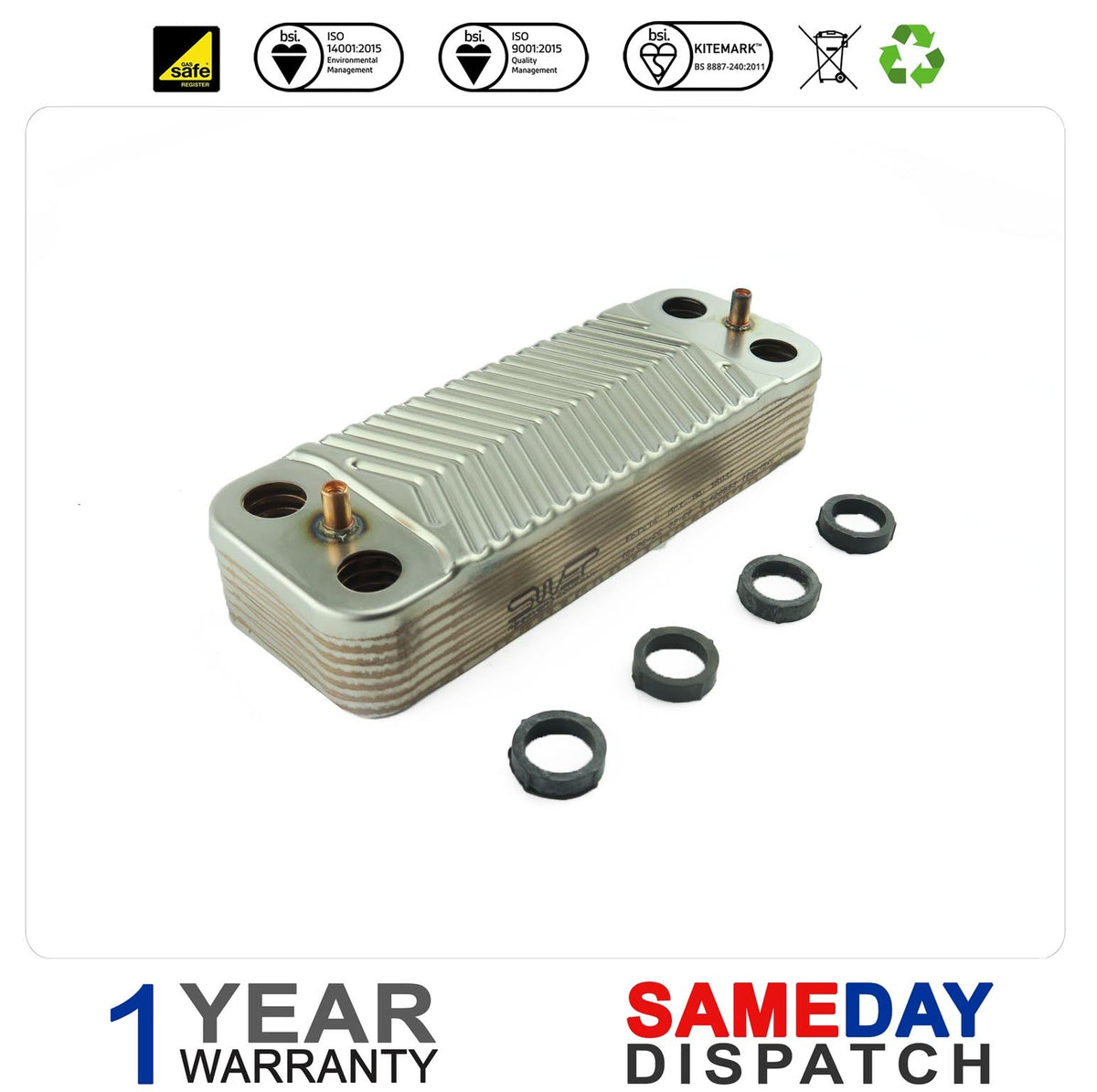 SAUNIER DUVAL THEMACLASSIC PLUS 30E & F24E PLATE HEAT EXCHANGER S1016600