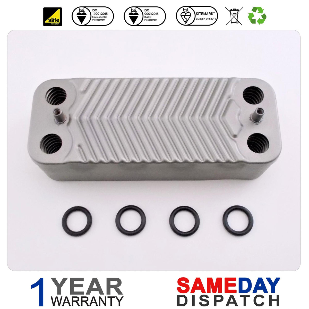 Biasi Riva Compact M90E.32S Boiler DHW Plate Heat Exchanger BI1161100