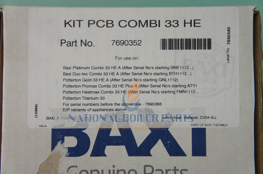 POTTERTON TITANIUM 33 BOILER PCB 720795201 5120219