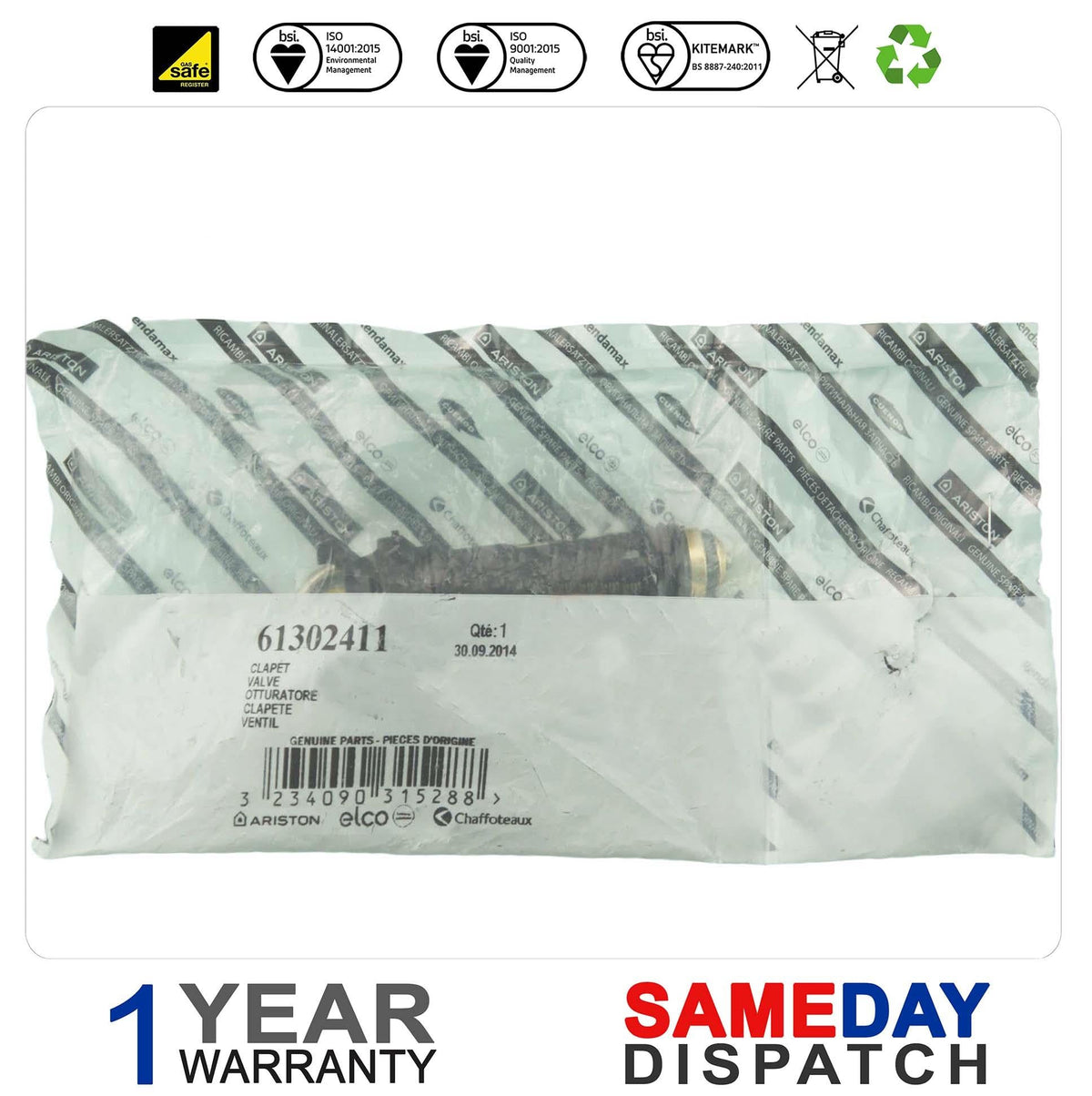 Chaffoteaux Britony Combi Boiler Port Valve 61302411