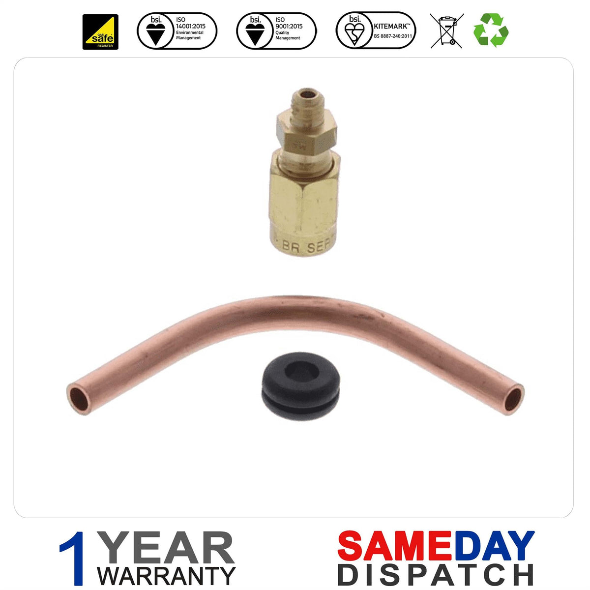 Baxi Potterton Main Gas Spare 5mm Pipe 242475 Genuine