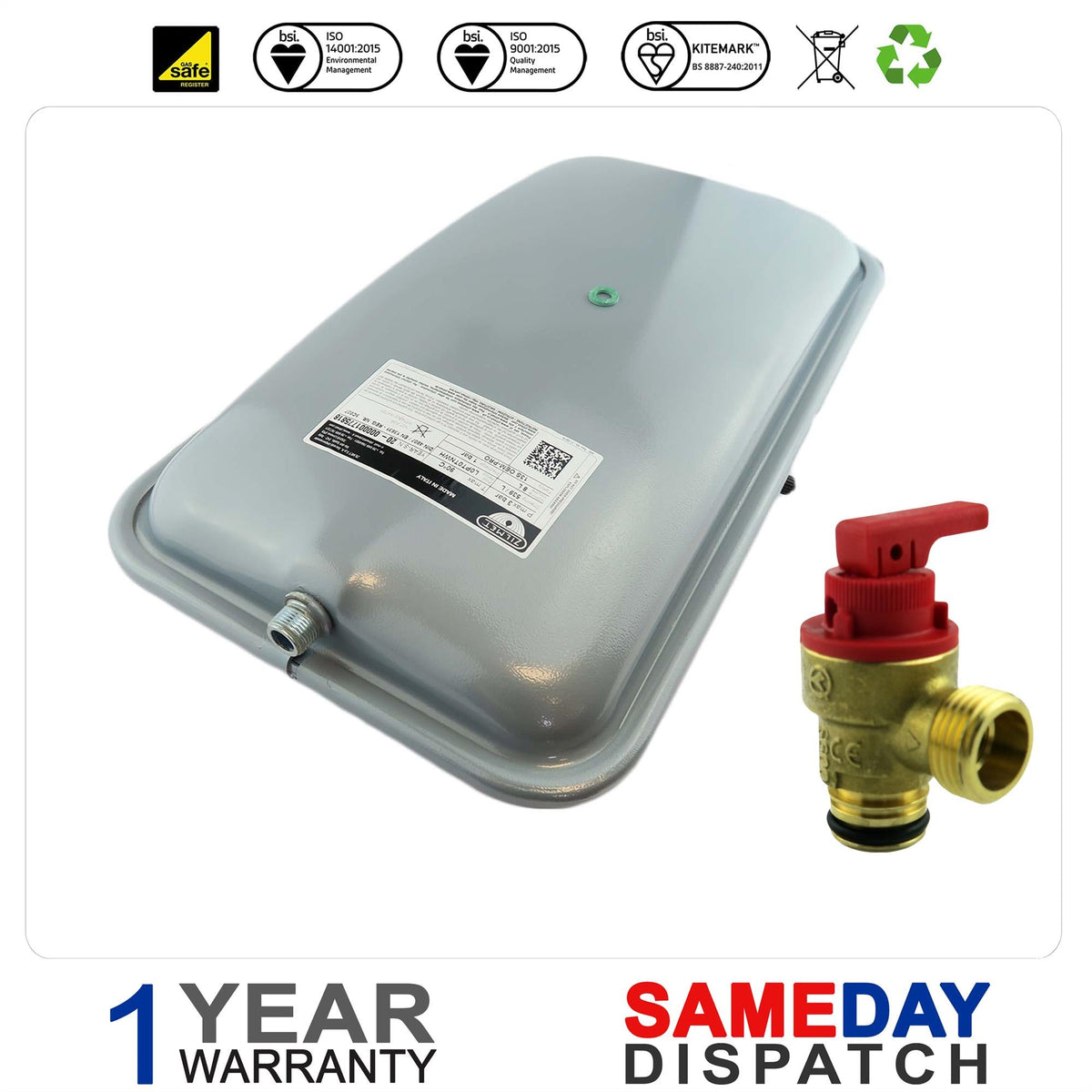 Glowworm Expansion Vessel with PRV 0020020744 was 801666 2000801312