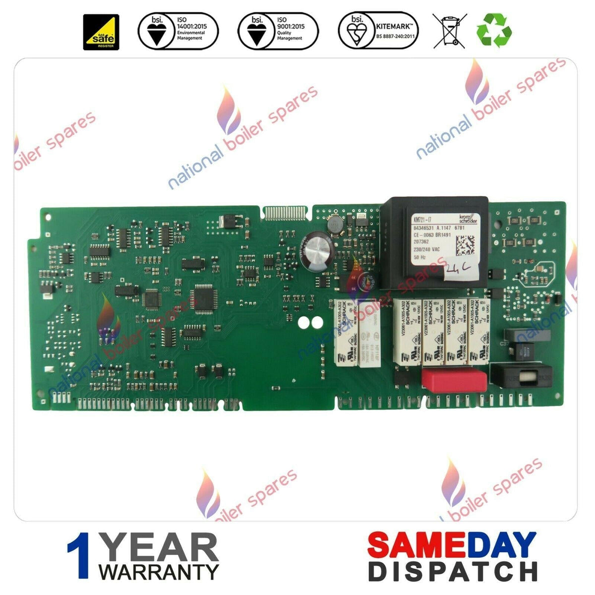 IDEAL LOGIC + COMBI 24 & 30 & 35 BOILER PCB 176984
