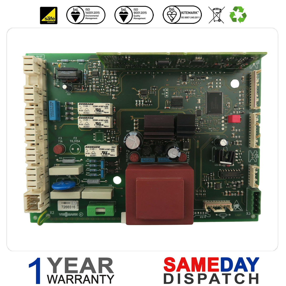Viessmann Vitodens 100 W WB1A 24kW System PCB 7826998