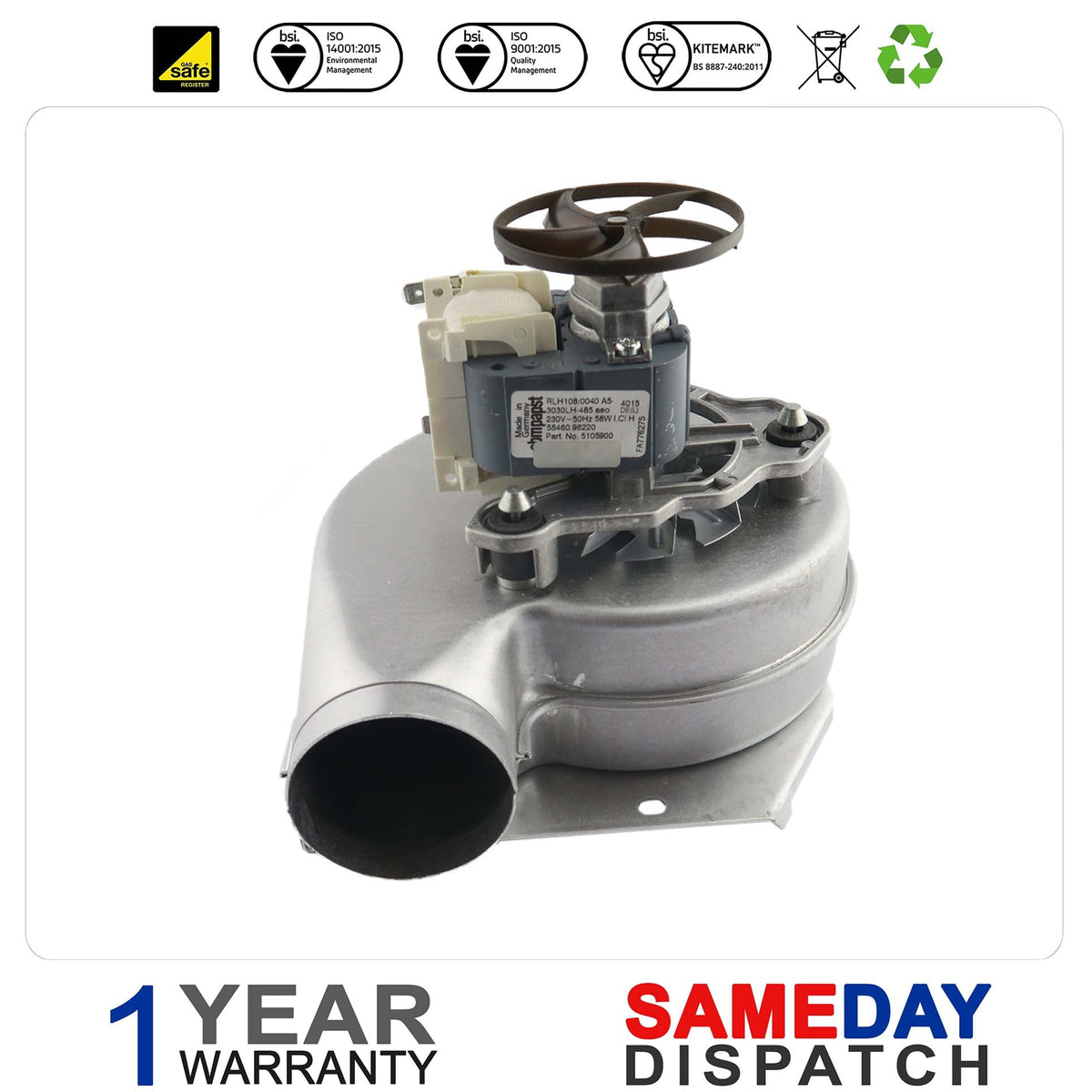 Baxi / Potterton / Main Boiler Fan 5105946