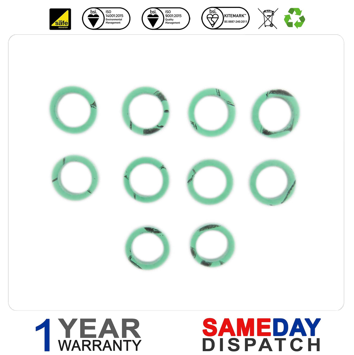 M10 (10mm) FIBRE FLAT SEALING WASHERS, PACK OF 10 - WASHER- PC - BS6091