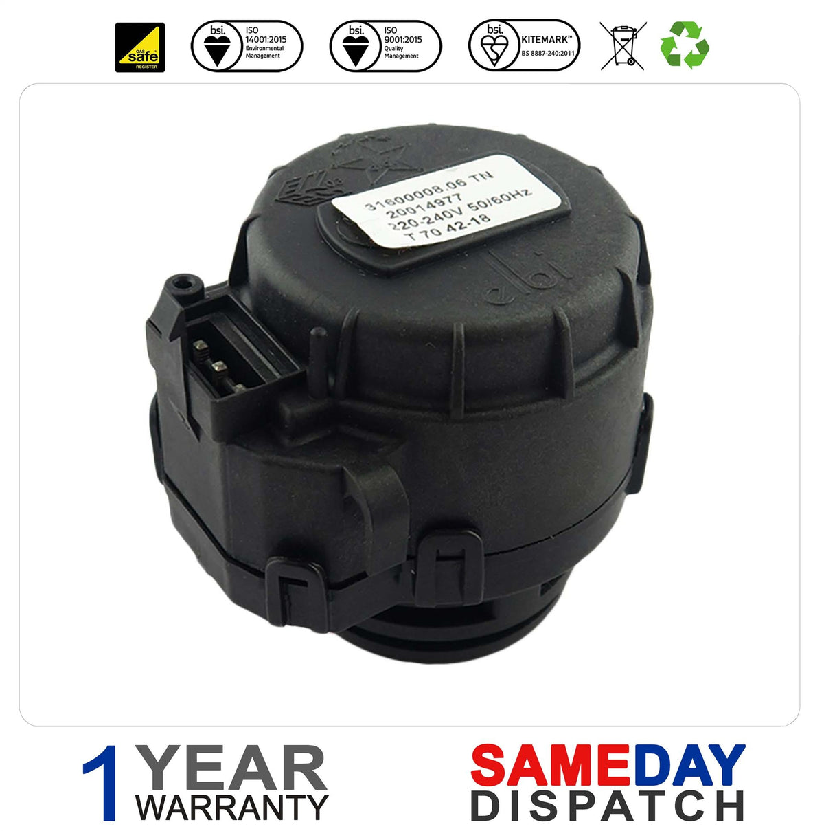 Vokera Diverter Valve Actuator Motor 20017594