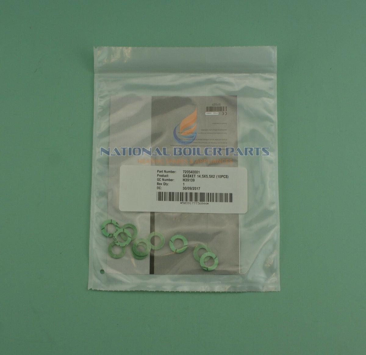 REMEHA AVANTA PLUS COMBI 24C 28C 35C 39C GASKET 14.5X5.5X2 10 PCS 72054001