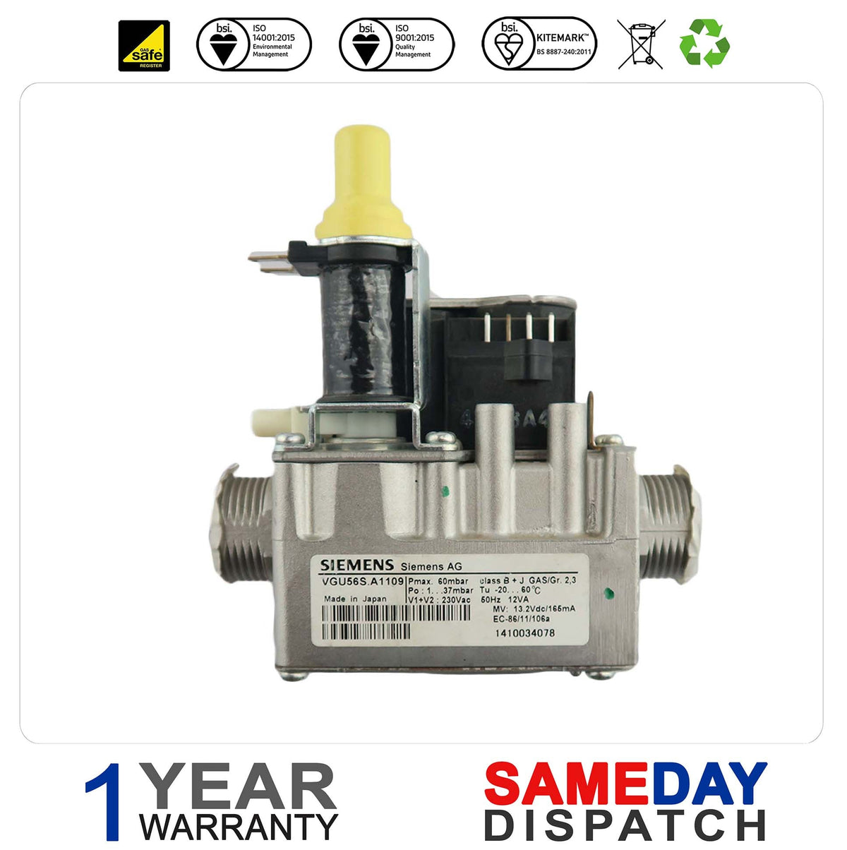 FERROLI DOMICOMPACT F24 F30 GAS VALVE 95262051