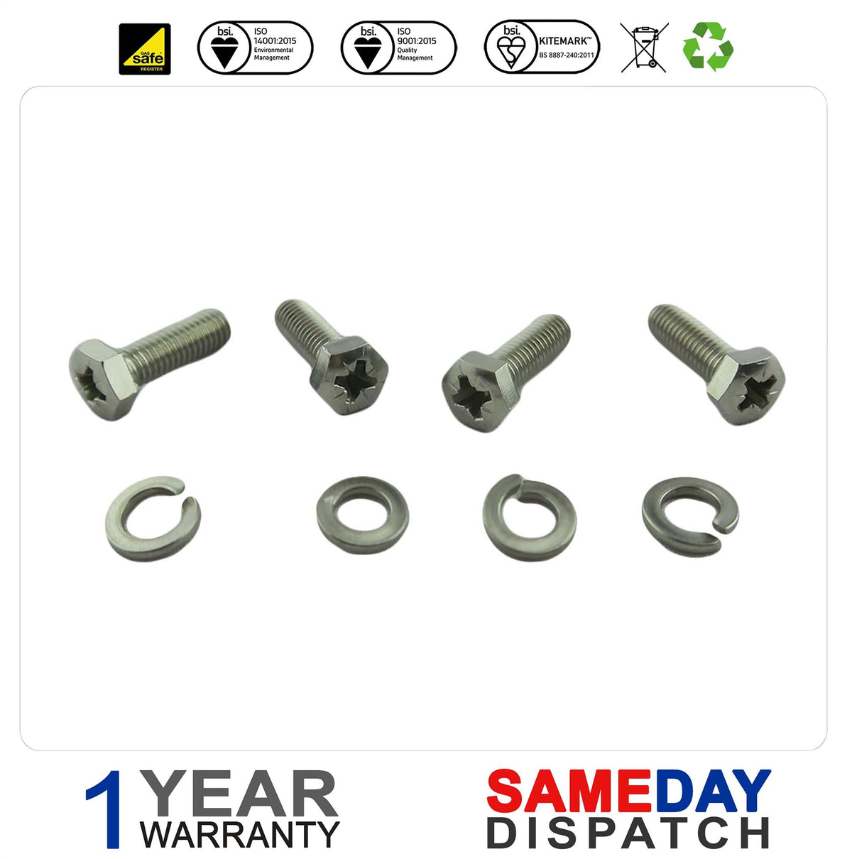 Baxi Main Heat Erp Screw Set SS Hex 247173