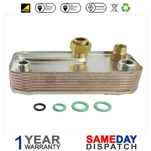 RAVENHEAT LITTLESTAR LS80 & LS100 BOILER DHW HEAT EXCHANGER 0002SCA09015/0