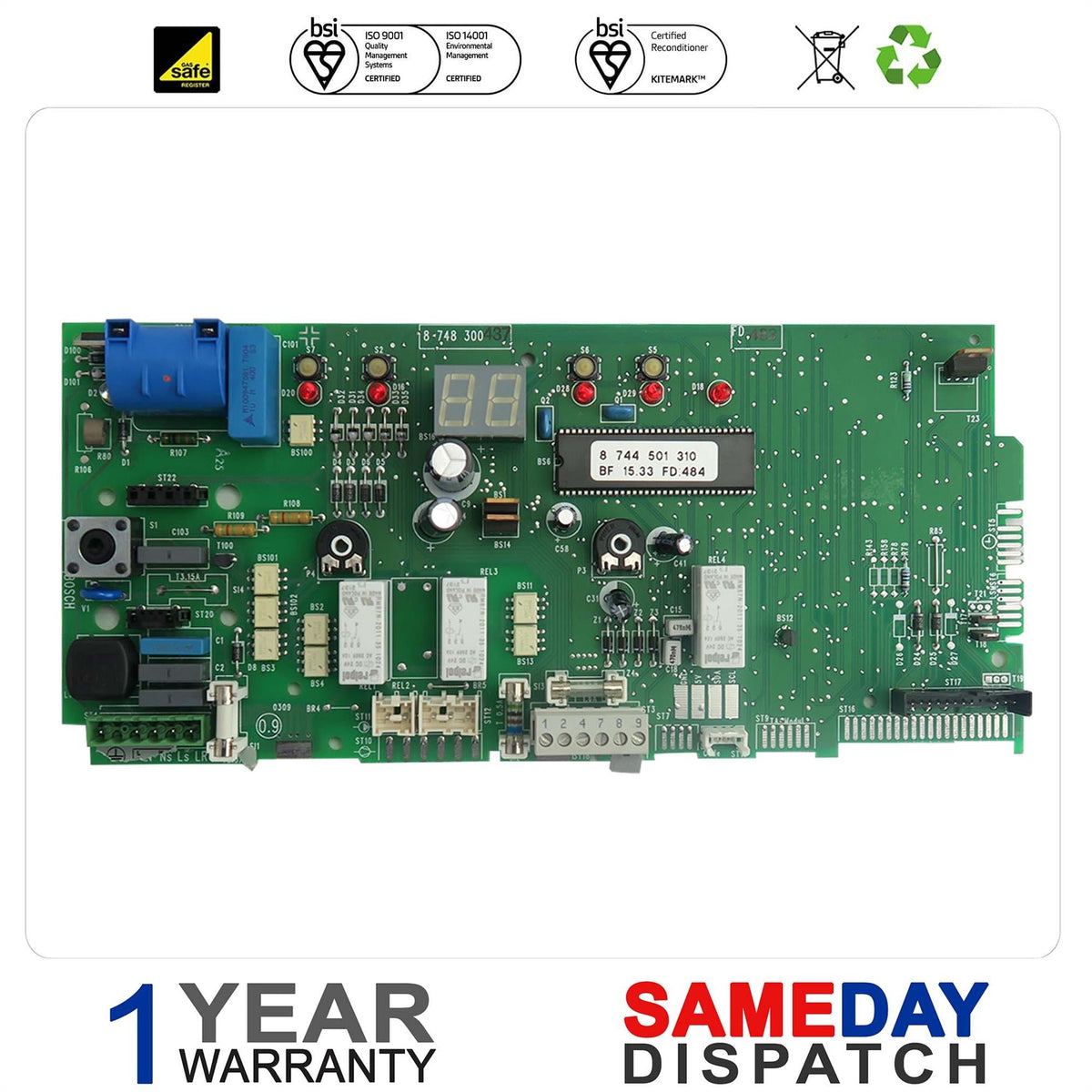 Worcester Greenstar R25 He, R30 He, R35 He R40 He PCB 87483004370